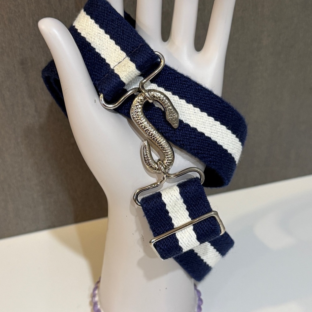 Laura Ashley Navy and White Women's Belt